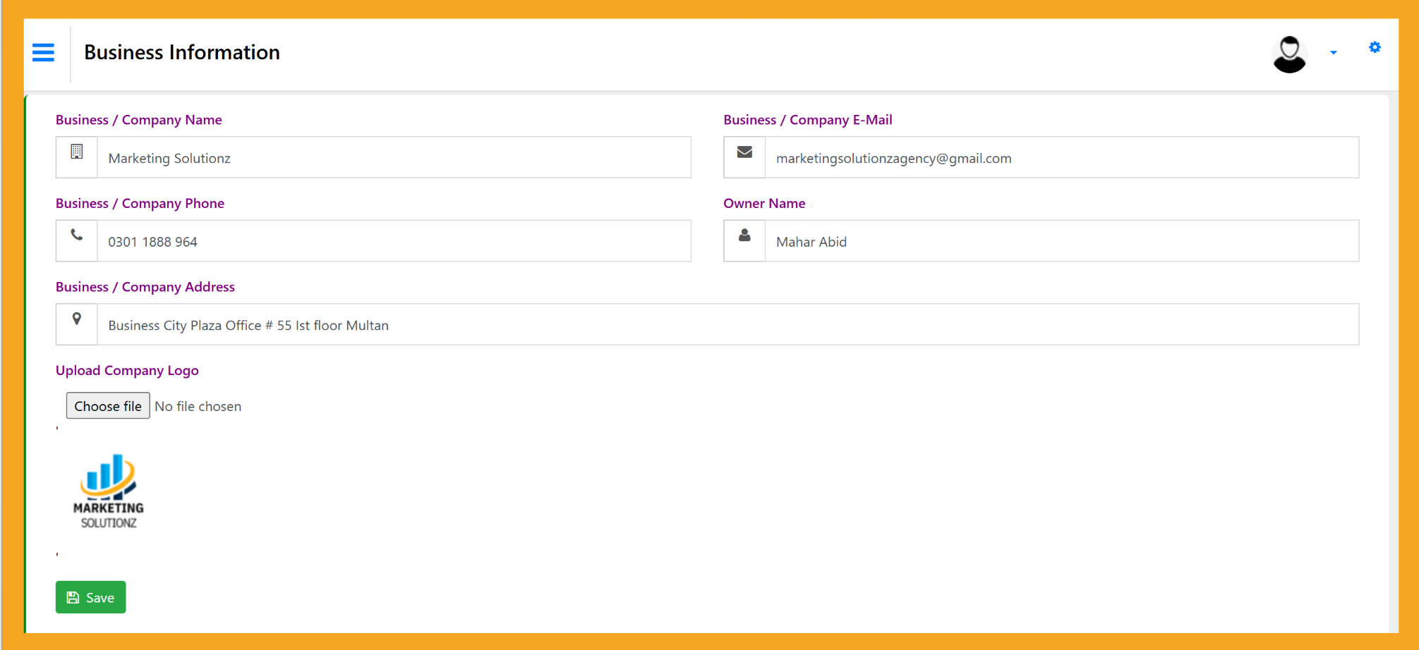 Business Information